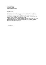 Paraugs 'Application Letter', 1.