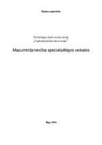 Referāts 'Mazumtirdzniecība specializētajos veikalos', 1.