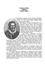 Referāts 'Fransuā Vjets', 1.