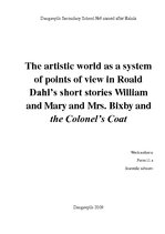 Referāts 'The Artistic World as a System of Points of View in Roald Dahl’s Short Stories "', 1.