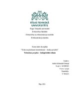 Referāts '“Koka un plastmasu konstrukcijās – studiju projekts” Tehniskais projekts – kokap', 1.