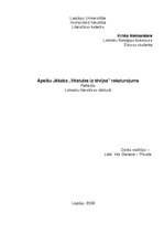 Referāts 'Apsīšu Jēkaba "Vēstules iz tēvijas" raksturojums', 1.