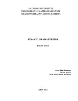 Prakses atskaite 'Finanšu grāmatvedība', 1.