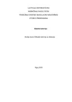 Prakses atskaite 'Klīniskā intervija', 1.
