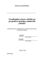 Diplomdarbs 'Graudkopības nozares attīstība un perspektīvas piemājas saimniecībā "Ošmala"', 1.