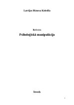 Referāts 'Psiholoģiskā manipulācija', 1.