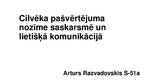 Prezentācija 'Pašvērtējuma nozīme saskarsmē un lietišķā komunikācijā', 1.