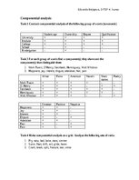 Konspekts 'Componential analysis', 1.