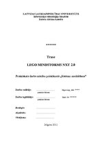 Referāts 'Koordinātu noteikšanas trase un lego mindstorms nxt 2.0', 1.
