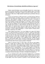 Eseja 'Informācijas un komunikācijas sabiedrības problēmas un ieguvumi', 1.