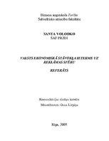 Referāts 'Valsts ekonomiskā stāvokļa ietekme uz reklāmas sfēru', 1.