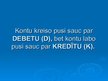 Prezentācija 'Grāmatvedības kontu būtība. Debets un kredīts', 10.
