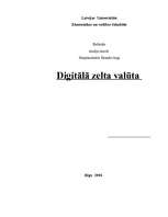 Referāts 'Digitālā zelta valūta', 1.