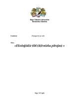 Referāts 'Ekoloģiskie tilti (dzīvnieku pārejas)', 1.