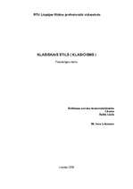 Referāts 'Klasiskais stils', 1.