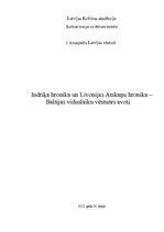 Konspekts 'Indriķa hronika un Livonijas Atskaņu hronika - Baltijas viduslaiku vēstures avot', 1.