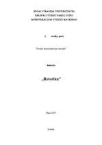 Referāts 'Retorika', 1.