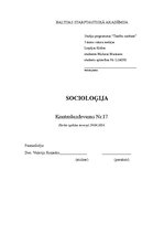 Referāts 'Socioloģija', 1.