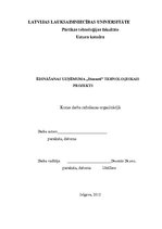 Biznesa plāns 'Viesmīlības uzņēmuma tehnoloģiskais projekts', 1.