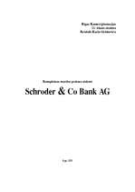 Prakses atskaite 'Finanšu tirgus pētījums (Schroders AG/Sveice)', 1.