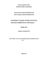 Referāts 'Valmieras vasaras teātra festivāla digitālā mārketinga stratēģija', 1.