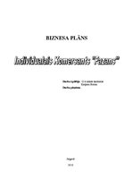 Biznesa plāns 'Individuālais komersants "Fazāns"', 1.