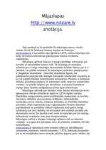 Eseja 'Mājaslapas www.nozare.lv anotācija', 1.
