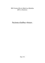 Paraugs 'Pacienta slimības vēsture', 1.