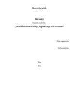 Referāts 'Finanšu instrumenti, to emisija, apgrozība tirgū un to uzraudzība', 1.