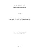 Referāts 'Jauniešu tūrisma mītnes - hosteļi', 1.