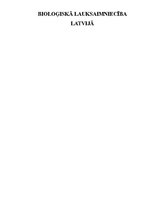 Referāts 'Bioloģiskā lauksaimniecība Latvijā', 1.