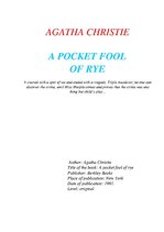 Konspekts 'Agatha Christie "A Pocket Full of Rye"', 3.