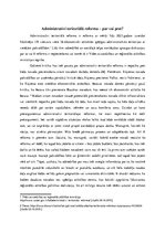 Eseja 'Administratīvi teritoriālā reforma - par vai pret?', 1.