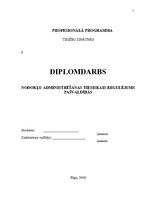 Diplomdarbs 'Nodokļu administrēšanas tiesiskais regulējums pašvaldībās', 1.