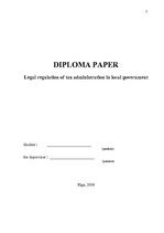 Diplomdarbs 'Nodokļu administrēšanas tiesiskais regulējums pašvaldībās', 3.