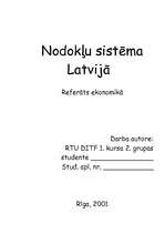 Referāts 'Nodokļu sistēma Latvijā', 1.