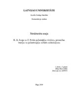 Eseja 'K.G.Junga un Z.Freida psiholoģijas virzienu, personības teorijas un psihoterapij', 1.