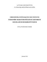 Diplomdarbs 'Emocionālā inteliģence kā viens no personību raksturojošajiem faktoriem sociālaj', 1.