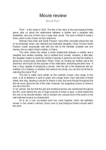 Eseja 'Movie review ”Run”', 1.