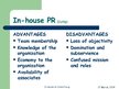 Prezentācija 'Comparing Advantages and Disadvantages of in-house PR Departments and Outside Co', 3.