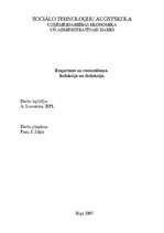 Konspekts 'Empīrisms un racionālisms. Indukcija un dedukcija', 1.