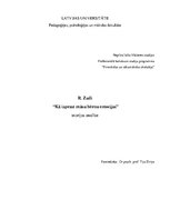 Konspekts 'R.Zuili "Kā izprast mūsu bērnu emocijas" teorijas analīze', 1.
