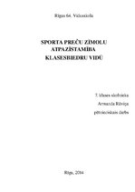 Referāts 'Sporta preču zīmolu atpazīstamība klasesbiedru vidū', 1.