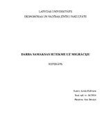 Referāts 'Darba samaksas ietekme uz migrāciju', 1.