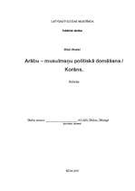 Referāts 'Arābu – musulmaņu politiskā domāšana. Korāns', 1.