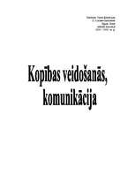 Referāts 'Kopības veidošanās, komunikācija', 1.