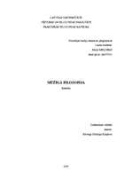 Referāts 'Mūžīgā filosofija', 1.