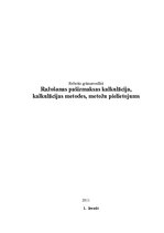 Referāts 'Ražošanas pašizmaksas kalkulācija, kalkulācijas metodes, metožu pielietojums', 1.