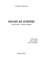 Referāts 'Soliņš ar jumtiņu', 1.