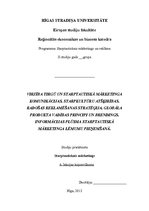 Konspekts 'Virzība tirgū un starptautiskā mārketinga komunikācijas. Starpkultūru atšķirības', 1.